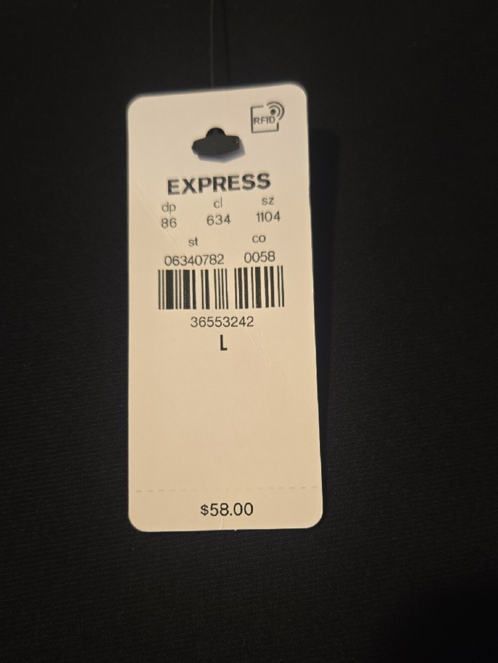 Express Black Bubble Hem Bodysuit Size Large NWT - Picture 10 of 10